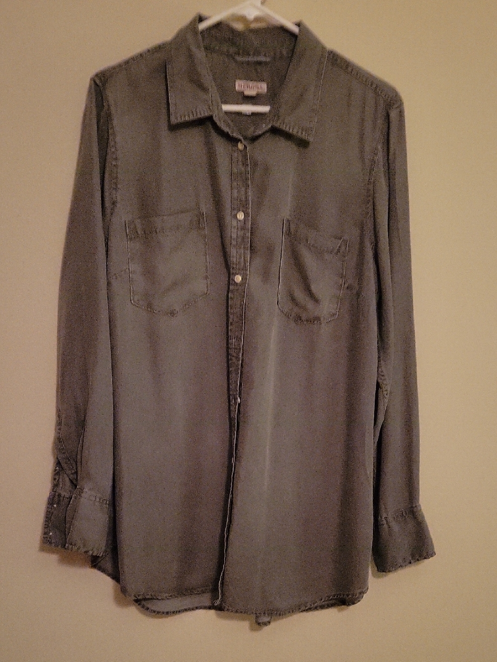 Merona Gray Button-Down Women's Shirt